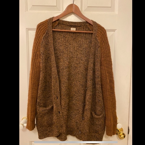 100% Alpaca wool Wilfred Cardigan in auburn - Picture 1 of 3